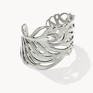 Kendra Scott Yellow Rose Karina Vintage Silver Cuff Bracelet